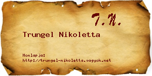 Trungel Nikoletta névjegykártya
