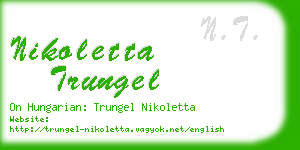 nikoletta trungel business card